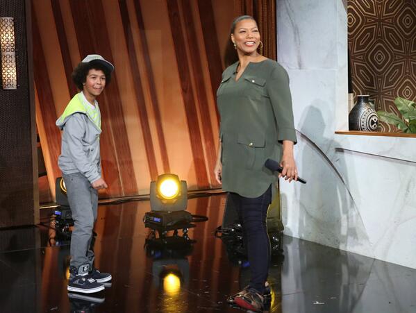 11 Year old Shane with Queen Latifah